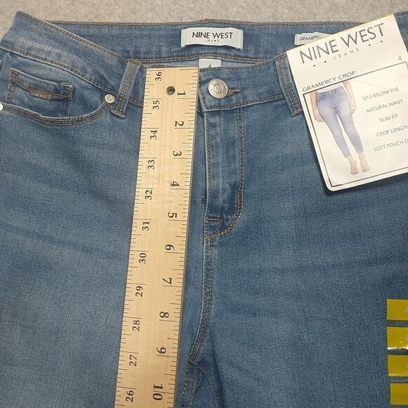 Women's SZ 4 Nine West Gramercy Denim Jeans Cropped NWT. - Picture 4 of 10